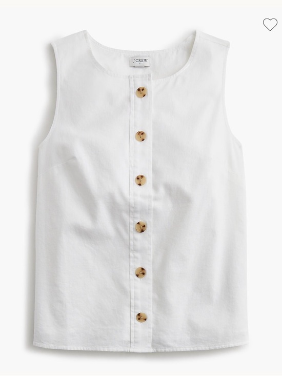 J. Crew Tops - J Crew Linen Blend Button Front Shirt